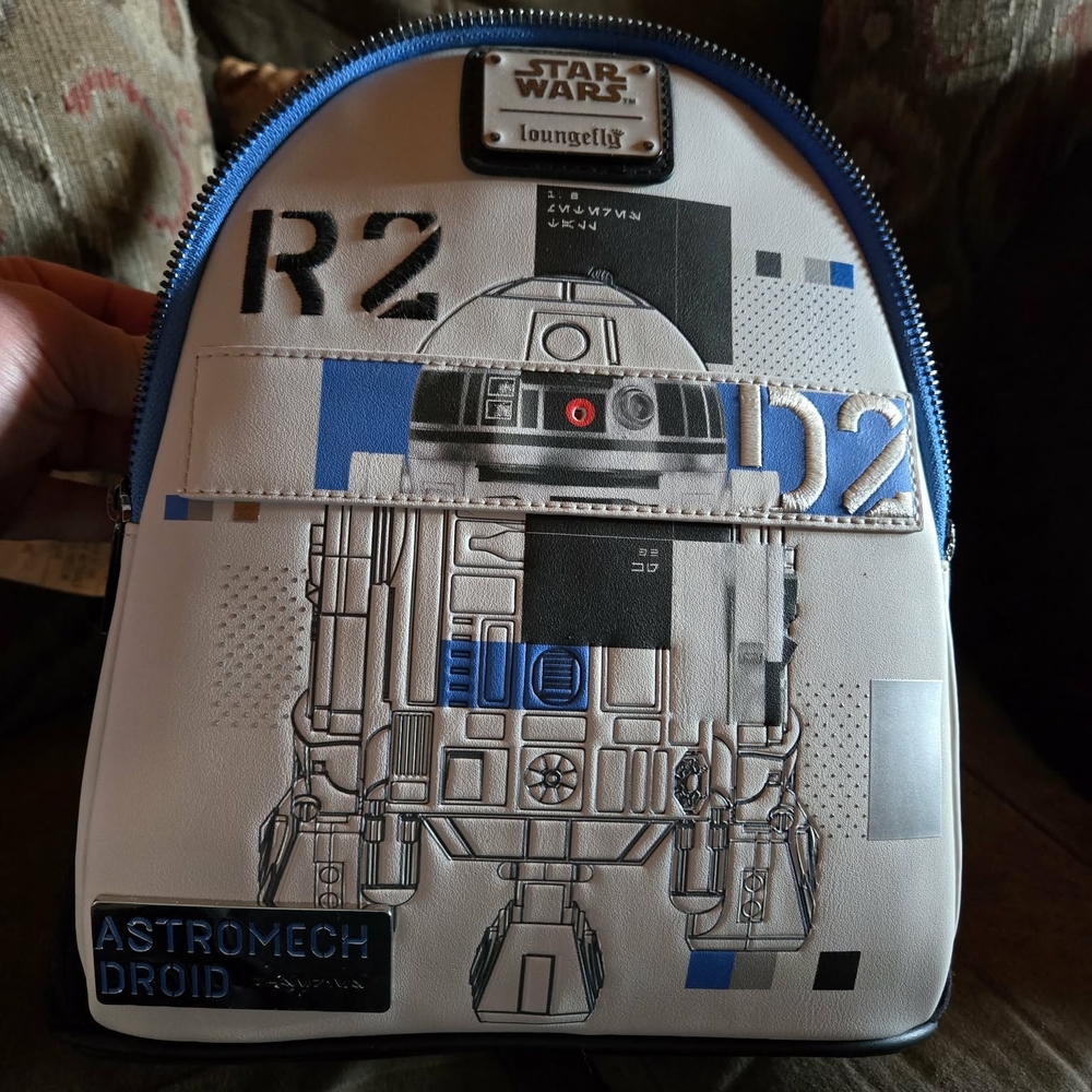 Loungefly Star Wars R2-D2 White & Blue Mini Backpack